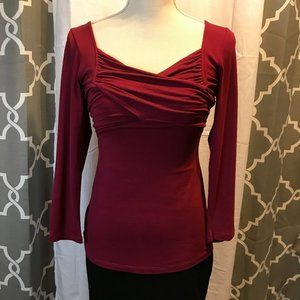 The Limited shirt, wine color, size XS